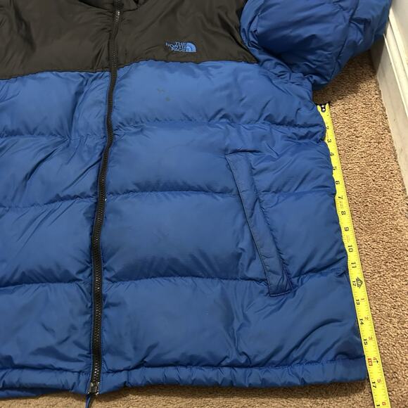 The North Face Men’s Size XXL Puffer Down Jacket Nuptse Blue Black *Blemishes - Picture 4 of 8